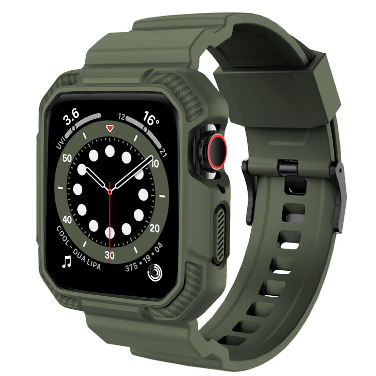 For Apple Watch Ultra 2 / 1 49mm VIETAO Carbon Fiber Silicone Strap(Grass Green) - Watch Bands by VIETAO | Online Shopping UK | buy2fix