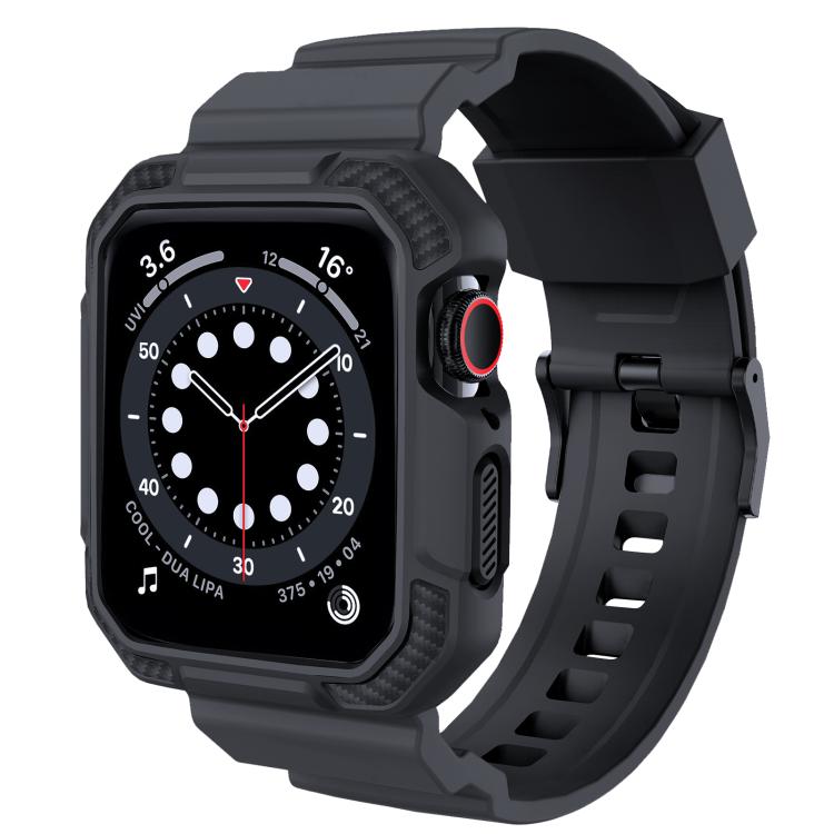 For Apple Watch Ultra 2 / 1 49mm VIETAO Carbon Fiber Silicone Strap(Dark Gray) - Watch Bands by VIETAO | Online Shopping UK | buy2fix