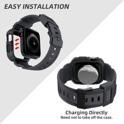 For Apple Watch Ultra 2 / 1 49mm VIETAO Carbon Fiber Silicone Strap(Dark Gray) - Watch Bands by VIETAO | Online Shopping UK | buy2fix