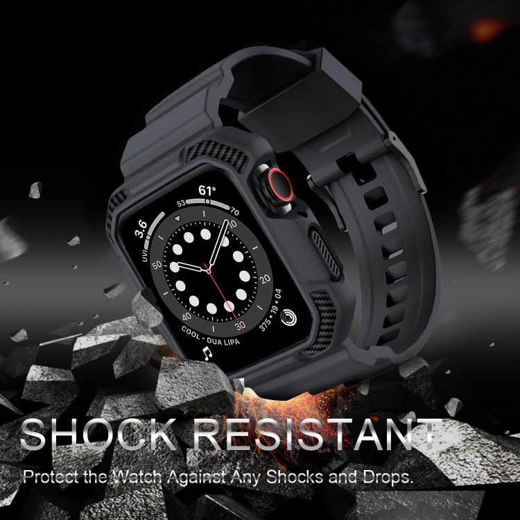 For Apple Watch Ultra 2 / 1 49mm VIETAO Carbon Fiber Silicone Strap(Dark Gray) - Watch Bands by VIETAO | Online Shopping UK | buy2fix