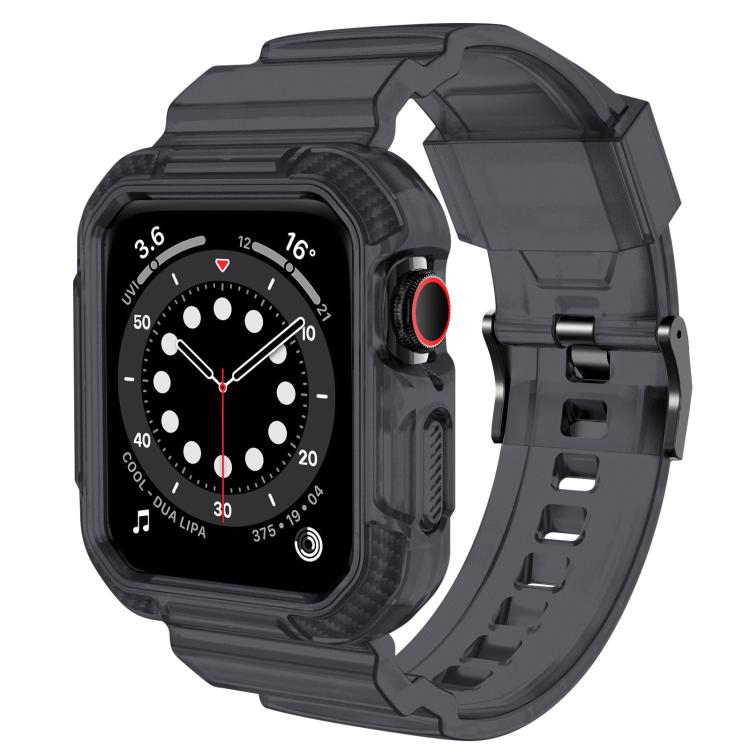 For Apple Watch Ultra 2 / 1 49mm VIETAO Carbon Fiber Silicone Strap(Transparent Grey) - Watch Bands by VIETAO | Online Shopping UK | buy2fix