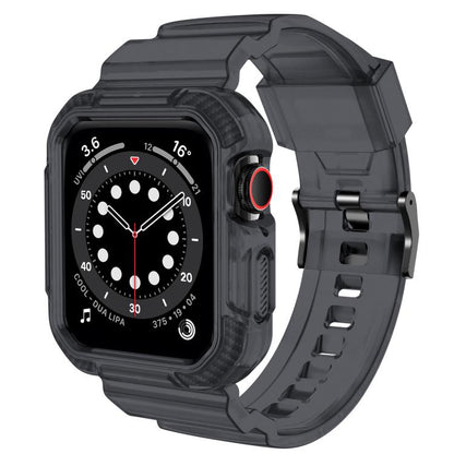 For Apple Watch Ultra 2 / 1 49mm VIETAO Carbon Fiber Silicone Strap(Transparent Grey) - Watch Bands by VIETAO | Online Shopping UK | buy2fix