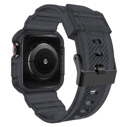 For Apple Watch Ultra 2 / 1 49mm VIETAO Carbon Fiber Silicone Strap(Transparent Grey) - Watch Bands by VIETAO | Online Shopping UK | buy2fix