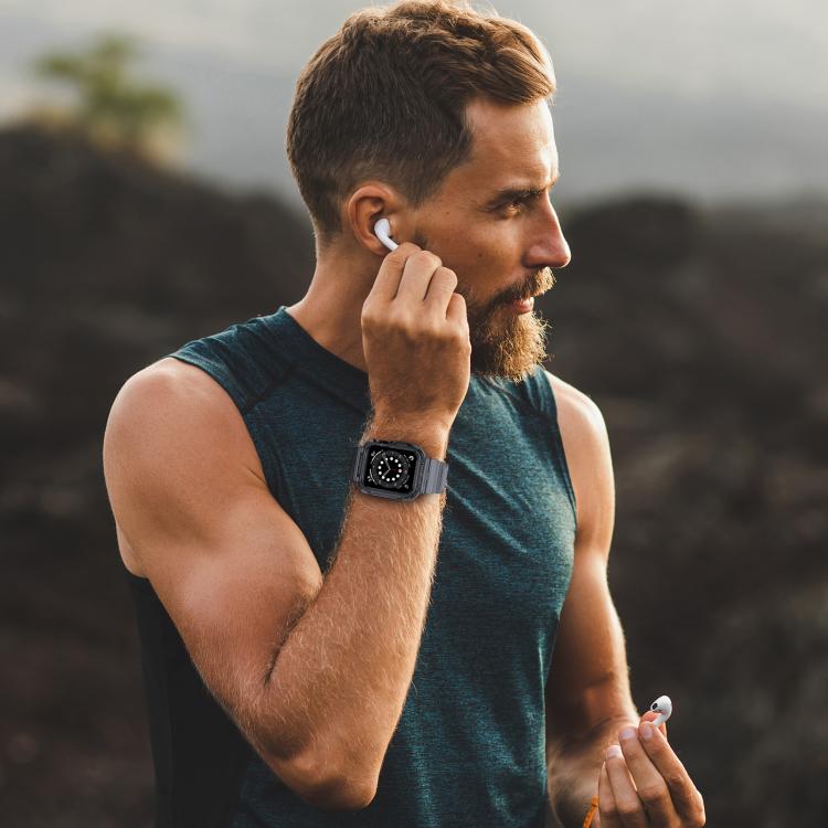 For Apple Watch Ultra 2 / 1 49mm VIETAO Carbon Fiber Silicone Strap(Transparent Grey) - Watch Bands by VIETAO | Online Shopping UK | buy2fix