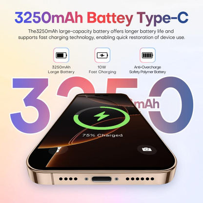 A88 / i16 Pro Max, 2GB+16GB, 6.6 inch Android 8.1 MTK6580A Quad Core, OTG, Network: 3G, Dual SIM, Plug:AU Plug(Titanium White) -  by buy2fix | Online Shopping UK | buy2fix