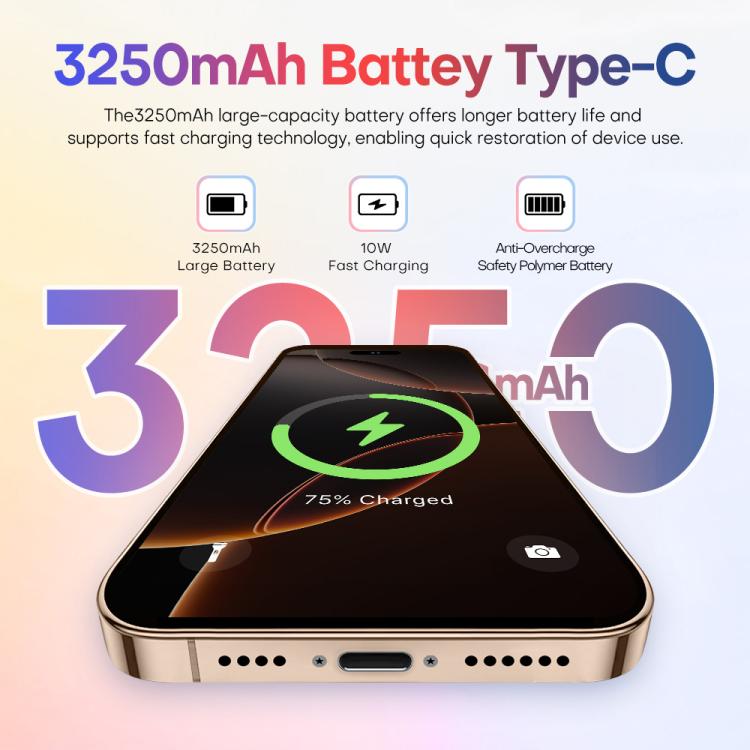 A88 / i16 Pro Max, 2GB+16GB, 6.6 inch Android 8.1 MTK6580A Quad Core, OTG, Network: 3G, Dual SIM, Plug:US Plug(Titanium White) -  by buy2fix | Online Shopping UK | buy2fix