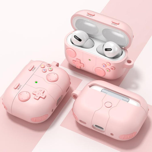 For AirPods Pro 2 Game Console Style Wireless Earphone Silicone Case(Pink) - For AirPods Pro 2 by buy2fix | Online Shopping UK | buy2fix
