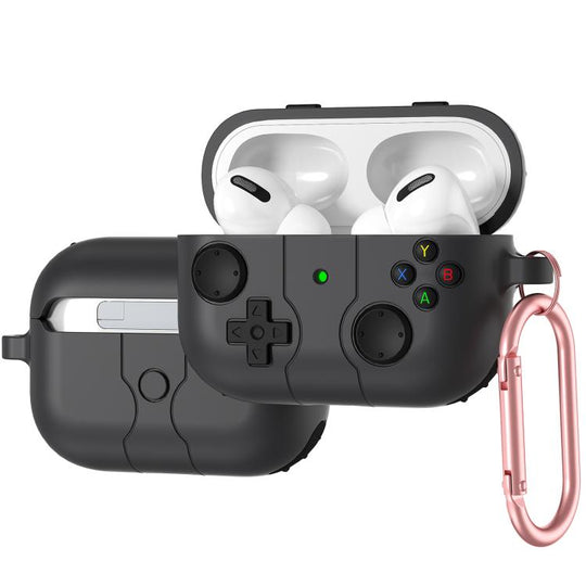 For AirPods Pro 2 Game Console Style Wireless Earphone Silicone Case(Dark Grey)