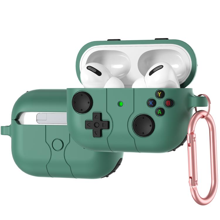 For AirPods Pro Game Console Style Wireless Earphone Silicone Case(Pine Green) - For AirPods Pro by buy2fix | Online Shopping UK | buy2fix