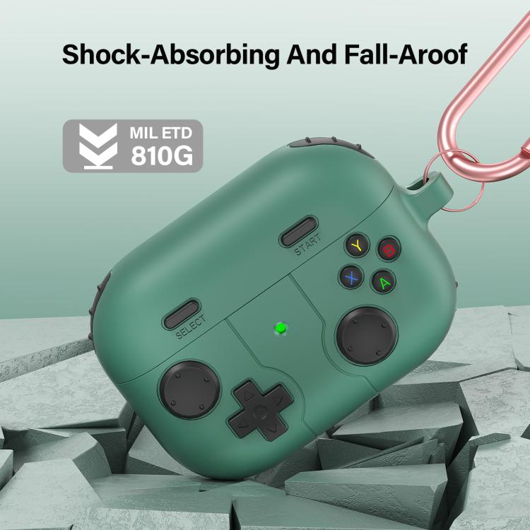 For AirPods Pro Game Console Style Wireless Earphone Silicone Case(Pine Green) - For AirPods Pro by buy2fix | Online Shopping UK | buy2fix