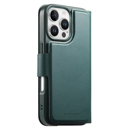 For iPhone 16 Pro CaseNeo Finger Grip Strap MagSafe Leather Phone Case(Green) - iPhone 16 Pro Cases by CaseNeo | Online Shopping UK | buy2fix