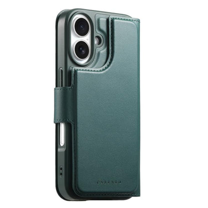 For iPhone 16 CaseNeo Finger Grip Strap MagSafe Leather Phone Case(Green) - iPhone 16 Cases by CaseNeo | Online Shopping UK | buy2fix