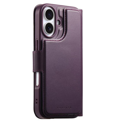 For iPhone 16 CaseNeo Finger Grip Strap MagSafe Leather Phone Case(Purple) - iPhone 16 Cases by CaseNeo | Online Shopping UK | buy2fix