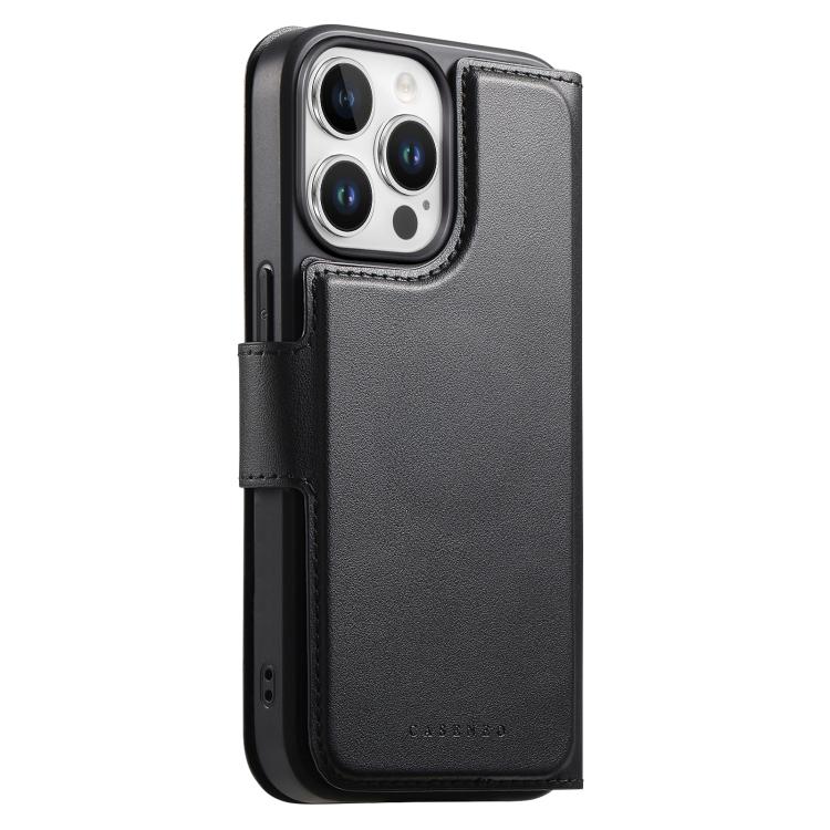 For iPhone 15 Pro Max CaseNeo Finger Grip Strap MagSafe Leather Phone Case(Black) - iPhone 15 Pro Max Cases by CaseNeo | Online Shopping UK | buy2fix