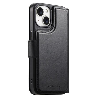 For iPhone 15 Plus / 14 Plus CaseNeo Finger Grip Strap MagSafe Leather Phone Case(Black) - iPhone 15 Plus Cases by CaseNeo | Online Shopping UK | buy2fix