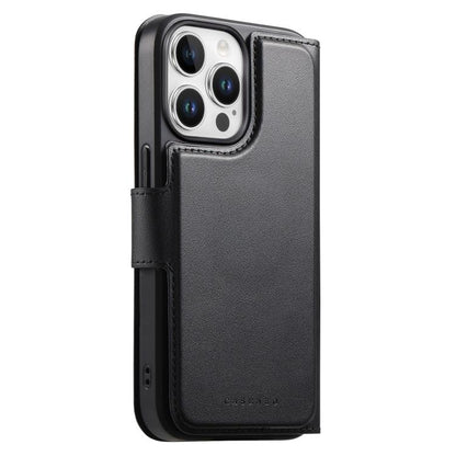 For iPhone 14 Pro Max CaseNeo Finger Grip Strap MagSafe Leather Phone Case(Black) - iPhone 14 Pro Max Cases by CaseNeo | Online Shopping UK | buy2fix