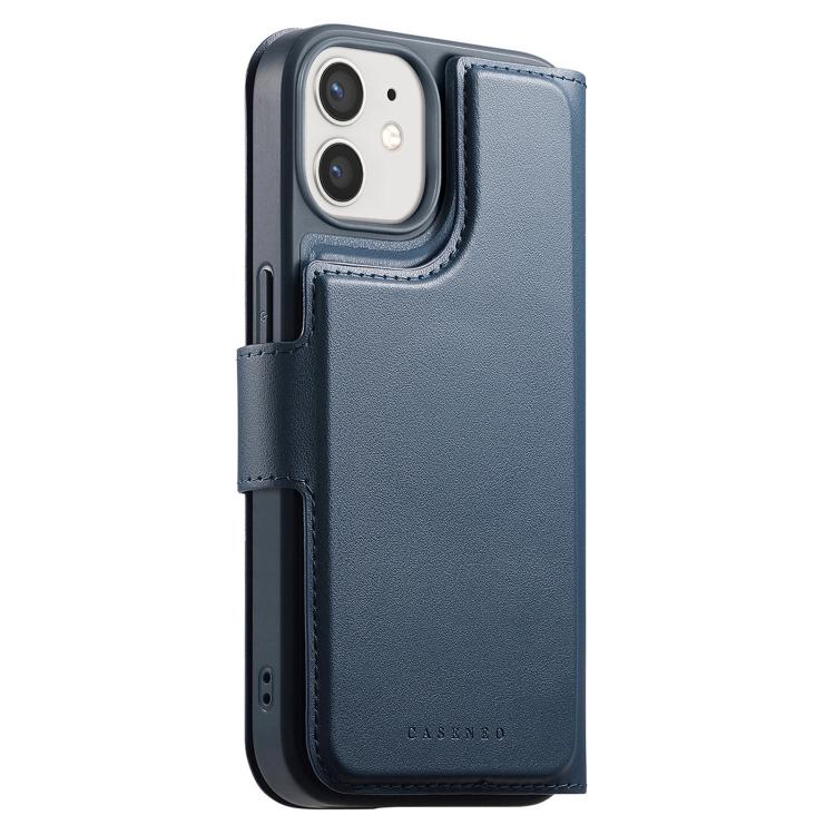 For iPhone 12 / 12 Pro CaseNeo Finger Grip Strap MagSafe Leather Phone Case(Blue) - iPhone 12 / 12 Pro Cases by CaseNeo | Online Shopping UK | buy2fix