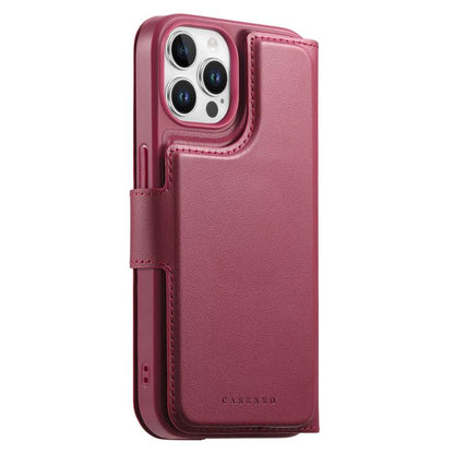 For iPhone 12 Pro Max CaseNeo Finger Grip Strap MagSafe Leather Phone Case(Red) - More iPhone Cases by CaseNeo | Online Shopping UK | buy2fix
