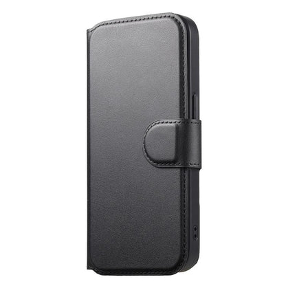 For iPhone 16e CaseNeo Finger Grip Strap MagSafe Leather Phone Case(Black) - iPhone 16e Cases by CaseNeo | Online Shopping UK | buy2fix