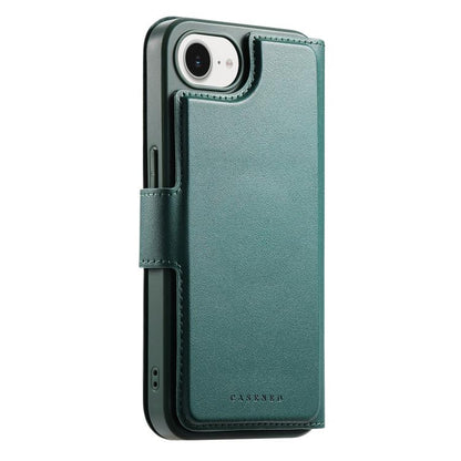 For iPhone 16e CaseNeo Finger Grip Strap MagSafe Leather Phone Case(Green) - iPhone 16e Cases by CaseNeo | Online Shopping UK | buy2fix