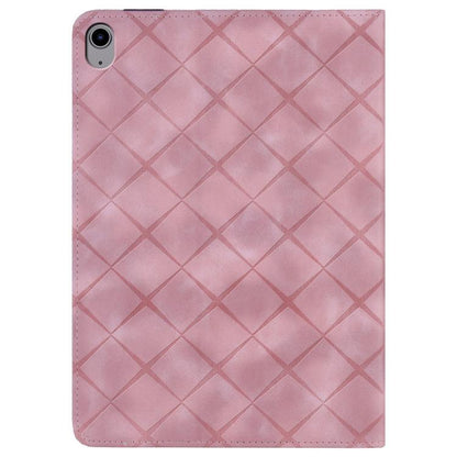 For iPad 11th 2025 / 10th 2022 Rhombus Embossed Leather Smart Tablet Case(Pink) - iPad 2025 / 2022 Cases by buy2fix | Online Shopping UK | buy2fix