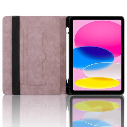 For iPad 11th 2025 / 10th 2022 Rhombus Embossed Leather Smart Tablet Case(Pink) - iPad 2025 / 2022 Cases by buy2fix | Online Shopping UK | buy2fix