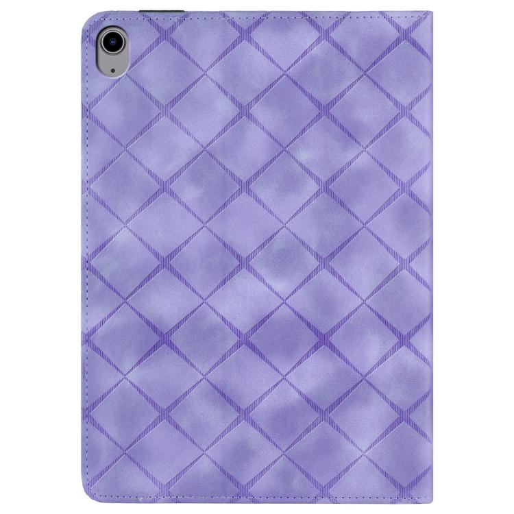 For iPad 11th 2025 / 10th 2022 Rhombus Embossed Leather Smart Tablet Case(Purple) - iPad 2025 / 2022 Cases by buy2fix | Online Shopping UK | buy2fix