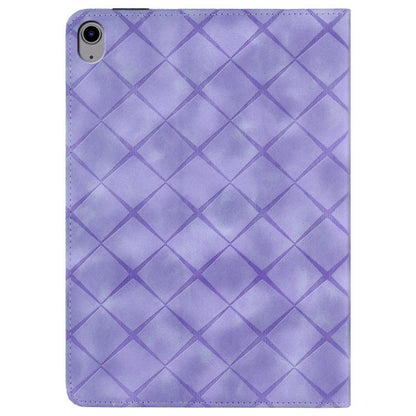 For iPad 11th 2025 / 10th 2022 Rhombus Embossed Leather Smart Tablet Case(Purple) - iPad 2025 / 2022 Cases by buy2fix | Online Shopping UK | buy2fix