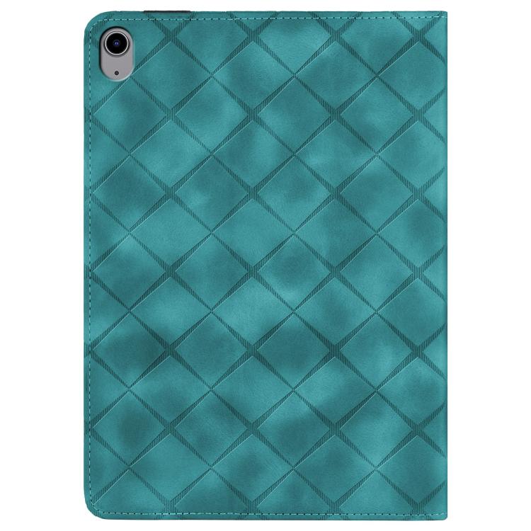 For iPad 2025 / 2022 Rhombus Embossed Leather Smart Tablet Case(Green) - iPad 2025 / 2022 Cases by buy2fix | Online Shopping UK | buy2fix