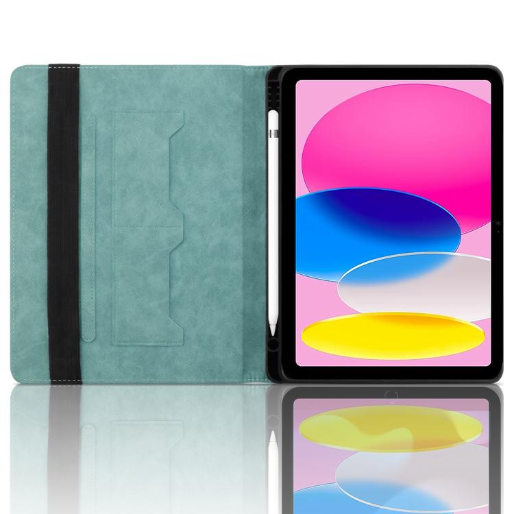For iPad 2025 / 2022 Rhombus Embossed Leather Smart Tablet Case(Green) - iPad 2025 / 2022 Cases by buy2fix | Online Shopping UK | buy2fix