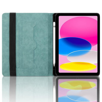 For iPad 2025 / 2022 Rhombus Embossed Leather Smart Tablet Case(Green) - iPad 2025 / 2022 Cases by buy2fix | Online Shopping UK | buy2fix
