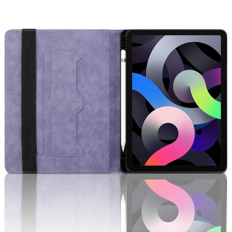 For iPad Air 11 2025 / 2024 Rhombus Embossed Leather Smart Tablet Case(Purple) - iPad Air 11 2025 / 2024 Cases by buy2fix | Online Shopping UK | buy2fix