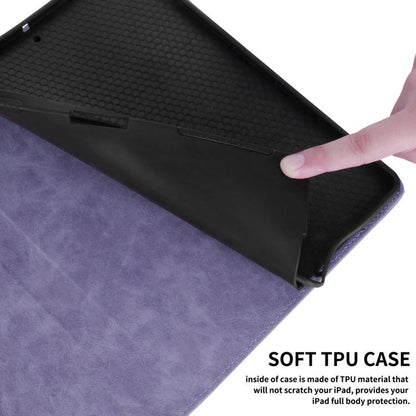 For iPad Pro 13 2024 Rhombus Embossed Leather Smart Tablet Case(Purple) - iPad Pro 13 2024 Cases by buy2fix | Online Shopping UK | buy2fix