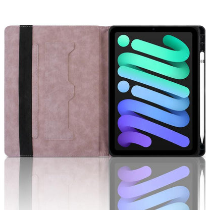 For iPad mini 6 / mini 2024 Rhombus Embossed Leather Smart Tablet Case(Pink) - iPad mini 2024 Cases by buy2fix | Online Shopping UK | buy2fix