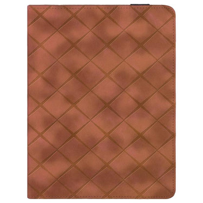 For iPad mini 6 / mini 2024 Rhombus Embossed Leather Smart Tablet Case(Brown) - iPad mini 2024 Cases by buy2fix | Online Shopping UK | buy2fix