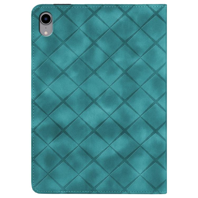For iPad mini 6 / mini 2024 Rhombus Embossed Leather Smart Tablet Case(Green) - iPad mini 2024 Cases by buy2fix | Online Shopping UK | buy2fix