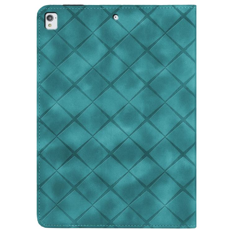 For iPad 10.2 2021 / Air 10.5 Rhombus Embossed Leather Smart Tablet Case(Green) - iPad 10.2 Cases by buy2fix | Online Shopping UK | buy2fix