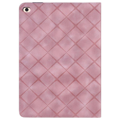 For iPad mini 5 / 4 / 3 / 2 / 1 Rhombus Embossed Leather Smart Tablet Case(Pink) - iPad mini (2019) / mini 5 Cases by buy2fix | Online Shopping UK | buy2fix