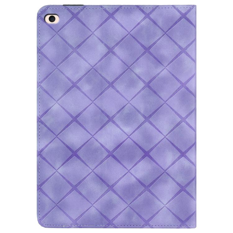 For iPad mini 5 / 4 / 3 / 2 / 1 Rhombus Embossed Leather Smart Tablet Case(Purple) - iPad mini (2019) / mini 5 Cases by buy2fix | Online Shopping UK | buy2fix