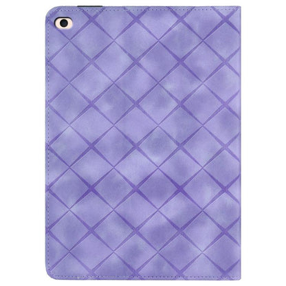 For iPad mini 5 / 4 / 3 / 2 / 1 Rhombus Embossed Leather Smart Tablet Case(Purple) - iPad mini (2019) / mini 5 Cases by buy2fix | Online Shopping UK | buy2fix