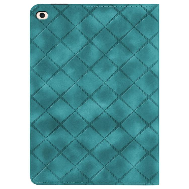 For iPad mini 5 / 4 / 3 / 2 / 1 Rhombus Embossed Leather Smart Tablet Case(Green) - iPad mini (2019) / mini 5 Cases by buy2fix | Online Shopping UK | buy2fix