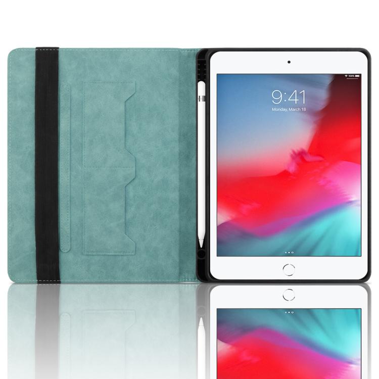 For iPad mini 5 / 4 / 3 / 2 / 1 Rhombus Embossed Leather Smart Tablet Case(Green) - iPad mini (2019) / mini 5 Cases by buy2fix | Online Shopping UK | buy2fix