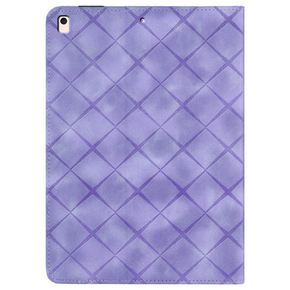 For iPad Air / Air 2 / 9.7 2017 / 2018 Rhombus Embossed Leather Smart Tablet Case(Purple) - iPad 9.7 (2018) & (2017) Cases by buy2fix | Online Shopping UK | buy2fix