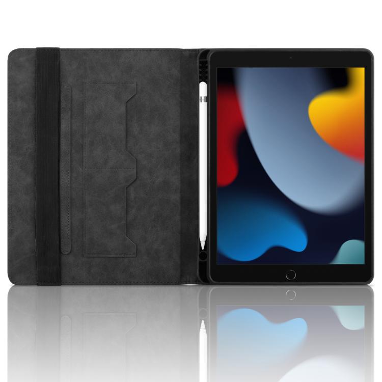 For iPad Air / Air 2 / 9.7 2017 / 2018 Rhombus Embossed Leather Smart Tablet Case(Black) - iPad 9.7 (2018) & (2017) Cases by buy2fix | Online Shopping UK | buy2fix