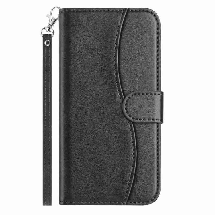 For iPhone Air Dual-Folded S-shape Leather Phone Case(Black) - iPhone Air Cases by buy2fix | Online Shopping UK | buy2fix