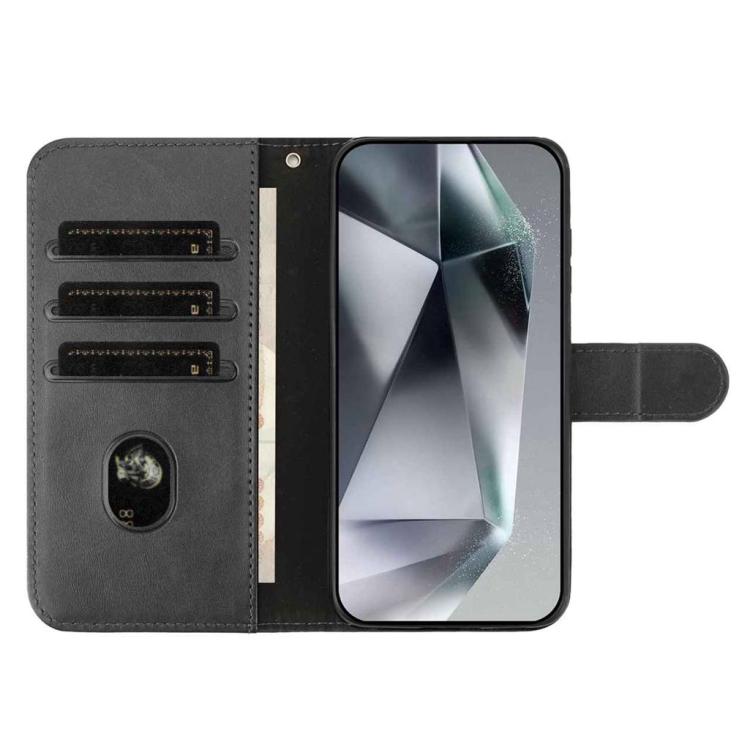 For iPhone Air Dual-Folded S-shape Leather Phone Case(Black) - iPhone Air Cases by buy2fix | Online Shopping UK | buy2fix