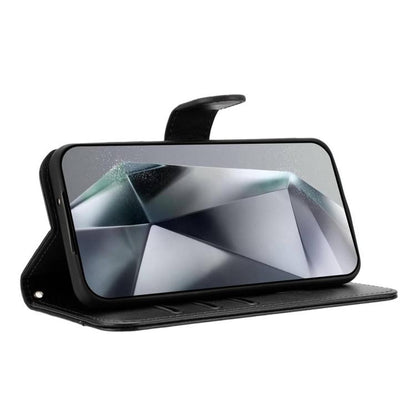 For iPhone Air Dual-Folded S-shape Leather Phone Case(Black) - iPhone Air Cases by buy2fix | Online Shopping UK | buy2fix