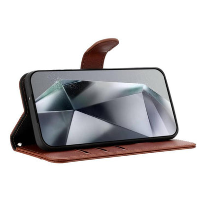 For iPhone Air Dual-Folded S-shape Leather Phone Case(Coffee) - iPhone Air Cases by buy2fix | Online Shopping UK | buy2fix