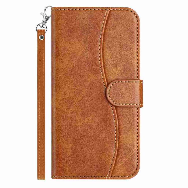 For iPhone Air Dual-Folded S-shape Leather Phone Case(Brown) - iPhone Air Cases by buy2fix | Online Shopping UK | buy2fix