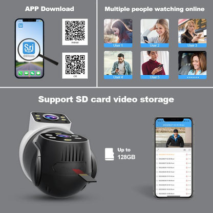 SriHome SH068 E27 4MP HD Dual Lens Light Bulb Camera Outdoor IP66 Waterproof(White) - Light Bulb Camera by SriHome | Online Shopping UK | buy2fix